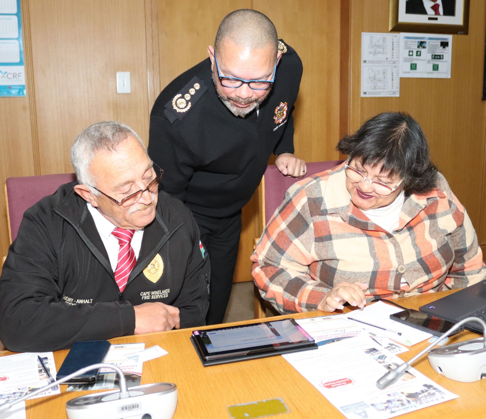 Deputy Mayor and Councillor testing the ALPHA TOWER system